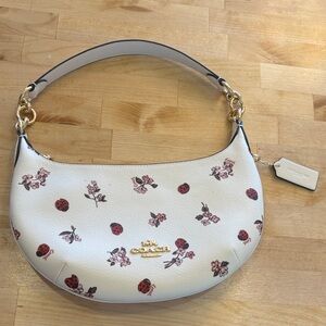 Coach Cream Floral Shoulder Bag